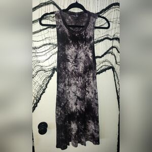 UK2LA Black Tie-Dye Tank Top